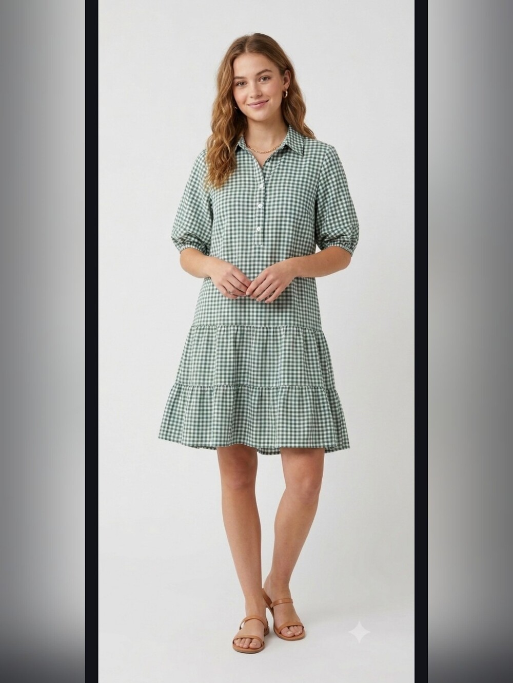 Pearl Lela Rose Green White Checkered Mini Dress New XS
